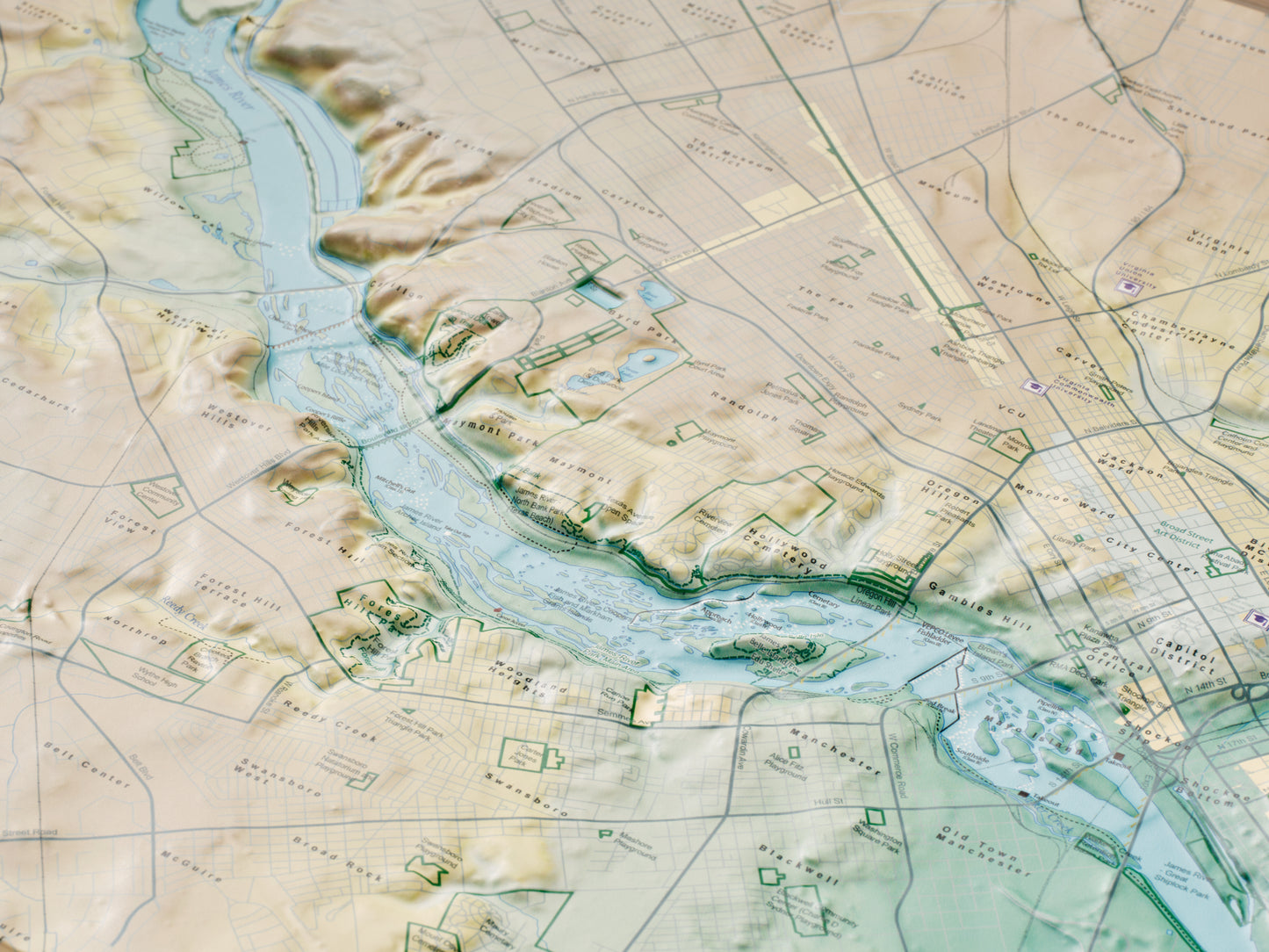 Richmond Relief Map (Unframed)