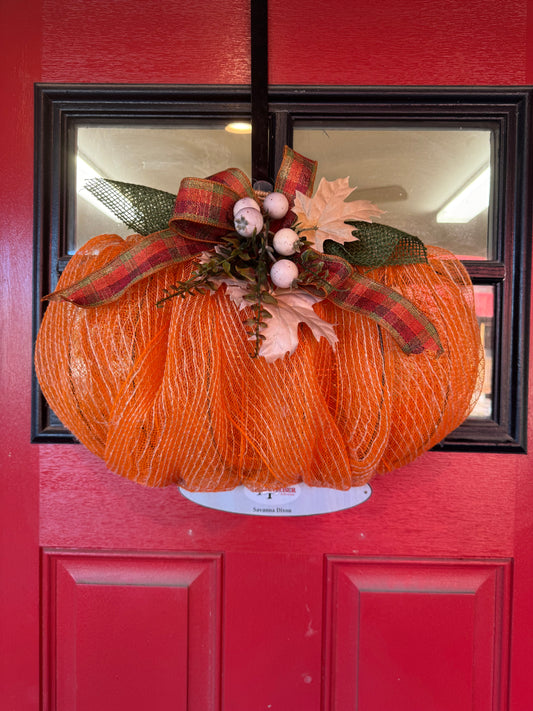 Handmade Pumpkin Wreath